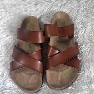 Platform slip on sandles